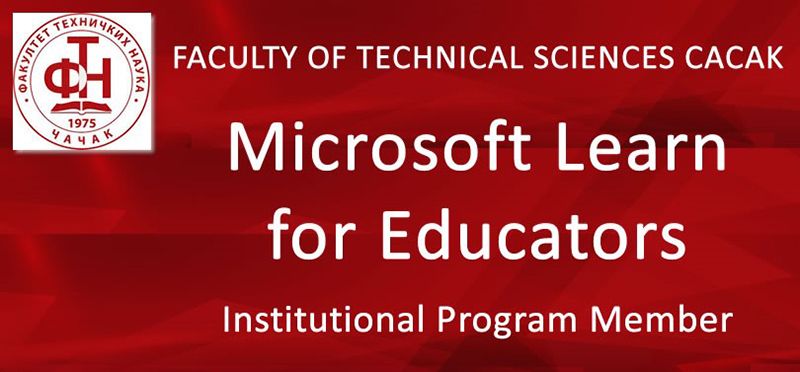 Факултет техничких наука у Чачку постао део програма Microsoft Learn for Educators